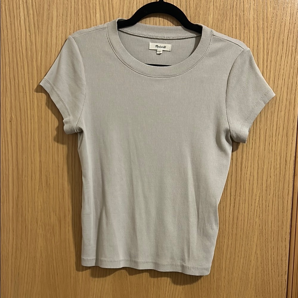 Gray Short Sleeve Top